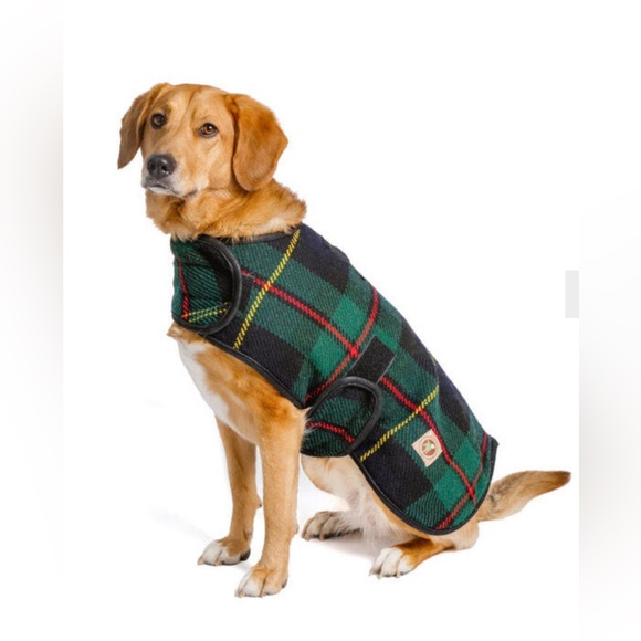 Chili Dog Other - Chili Dog Navy Tartan Plaid Wool Blanket Dog Coat 15” x 9.5”